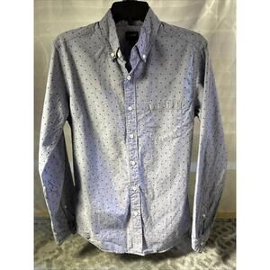 Jcrew  Heart All Over Print Mens Long Sleeve  Shirt Small Slim